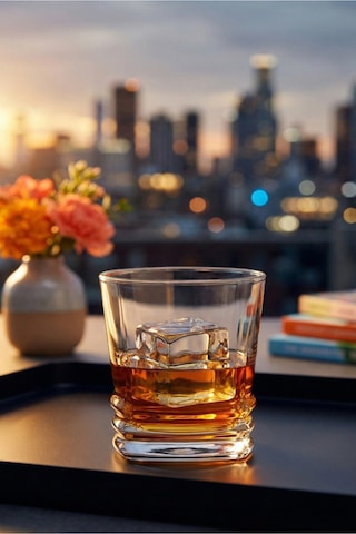 Lav Elegan Cam Viski Bardağı 6'lı 315 ml (Meşrubat/Kokteyl Bardağı )