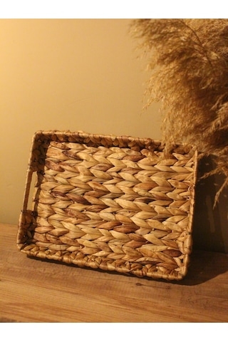 Hasır Su Sümbülü Dikdörtgen Tepsi Küçük Boy Diğer