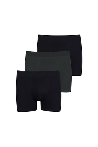 Erkek 3'lü Pamuklu Likralı Boxer 9006-1 Siyah