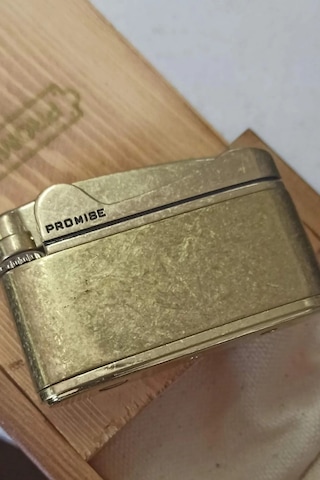 Promise Soft Flame Fırçalı Gold Metal Çakmak