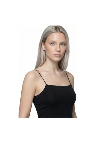 Crop Kadın Top Siyah