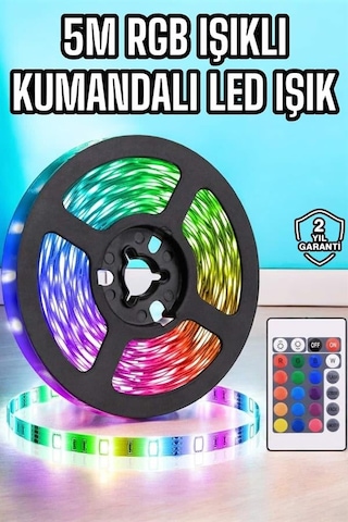 5m Rgb Işıklı Her Ortama Uygun Led Işık Tkdytgspzdmno8fg8ı6