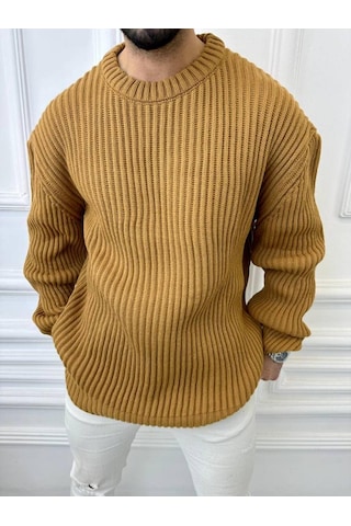 Elku Moda Elkumoda Oversize Kazak Bol Kesim Salaş Triko Kazak-KAZAK2873