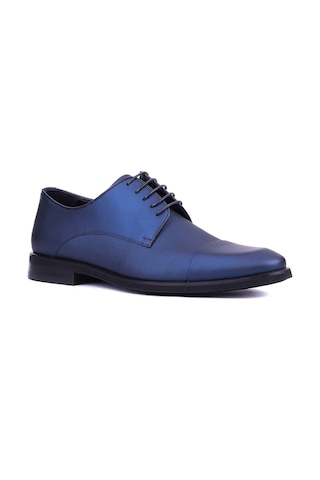 Shoetyle - Hakiki Deri Lacivert Renk Erkek Klasik Ayakkabı - 900-2474-1483