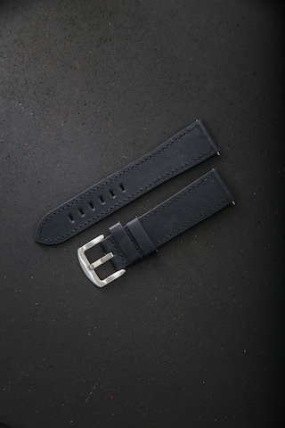 Hakiki Deri 22mm Akıllı Pimli Saat Kordonu Siyah - Taba