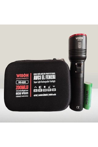 Ws-6200 40w 4000 Lümen Profesyonel Avcı El Feneri Siyah