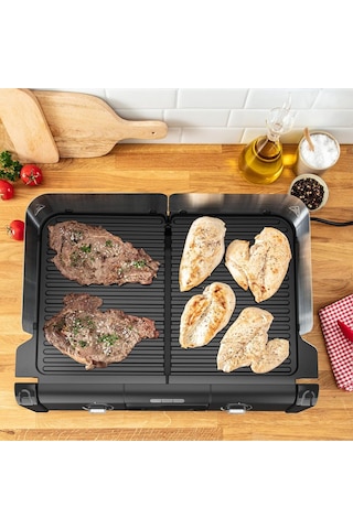 Tefal Family Grill 2400 W Termostatlı 2 Pişirme Yüzeyli İç/Dış Mekân Izgarası