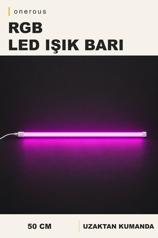 Onerous 50 Cm Rgb Led Işık, Uzaktan Kumandalı Onr-814502518 Çok Renkli