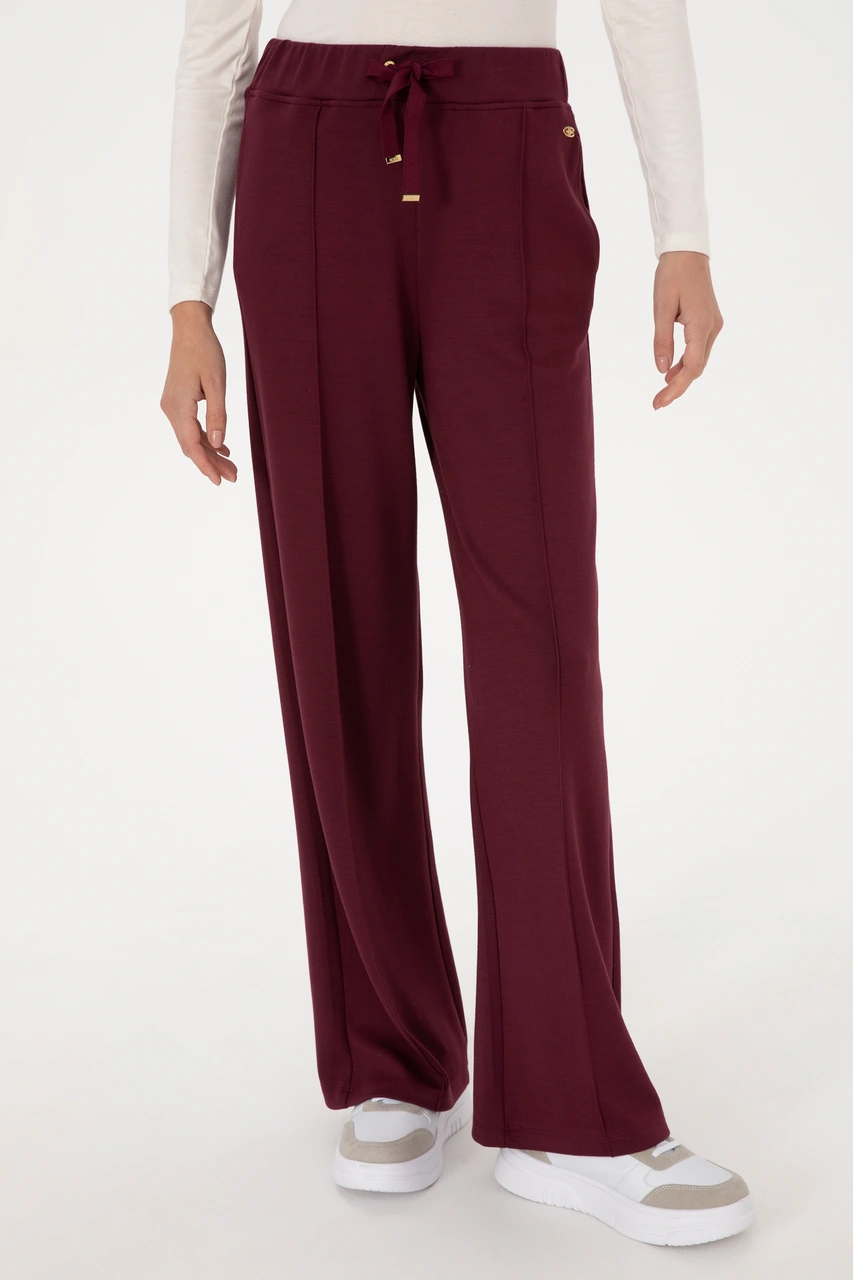 U.S. Polo Assn. Kadın Bordo Modal Karışımlı Loose Fit Eşofman Altı 50314223-VR177