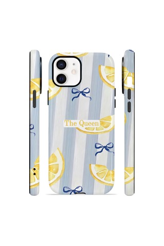 Apple iPhone Uyumlu 11 Vorian Çift Katmanlı Magsafe Kılıf Queen Lemon Bow