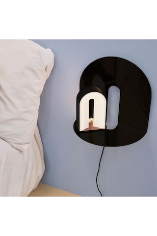 Castellum Metal Sac Lazer Kesim Duvar Rafı Siyah