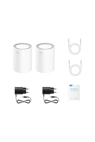 Cudy M1800 2.4 -5 GHz 1200 Mbps Wi-Fi 6 Mesh Router (2 Adet)