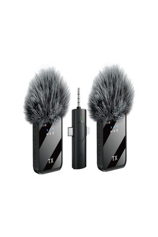 Springsun "gürültü Önleme Özelliğine Sahip İos Ve Android İçin Üçlü İşlevli Kablosuz Klipsli Mikrofon"