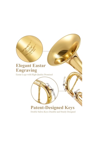 Eastar Etr-380 Standard Si Bemol Trompet Golden