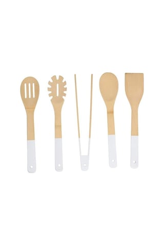 Alpina Alp108b Bambu Mutfak Gereçleri Seti 5 Parça 30 Cm Beyaz