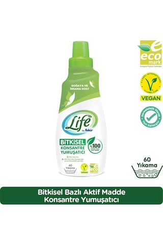 %100 Bitkisel Bazlı Konsantre Çamaşır Yumuşatıcısı 1500 Ml Doğal İçeriklerle 60 Yıkama Tekli