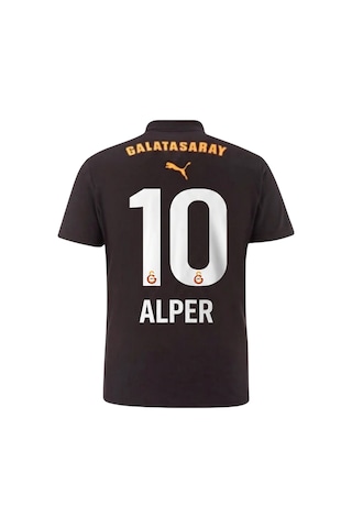 Galatasaray Lisanslı A-takım Lazer Kutulu Kişiye Özel Polo Yaka Siyah T-shirt SIYAH