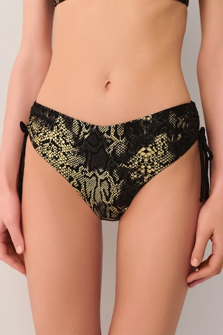 Suwen Medusa Yanı Büzgülü Bikini Alt Sb2541512061206 Siyah Yılan Baskılı