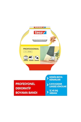 Profesyonel Maskeleme Bandı, Keskin Kenar Boya Bandı, 25mx25mm