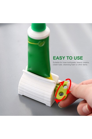 Kangvka 3 Adet Mavi Dikey Manuel Diş Macunu Sıkıcı - Tüpünüzden Tamamen Sık, Kayıp Olmayan Abs Malzeme Mavi 3