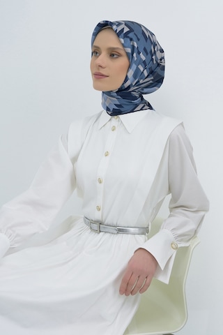 Saf İpek Sura Eşarp-2026 İlkbahar-yaz- 950700d Lacivert