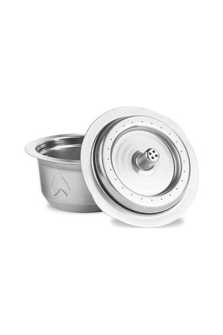 Reedark Güncelenebilir 304 Paslanmaz Çelik Kahve Kapsülü Seti Kaşık+fırça , 12.5g Dolum, 150ml Krema, Nespresso Vertuoline Gca1/delonghi Env135/env150/vertuoplus Bnv450wht1buc1 Uyumlu, Tip B Gümüş