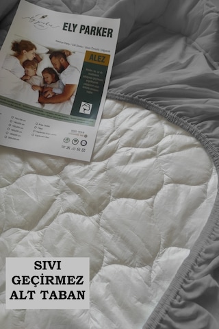 Ely Parker Alez Sıvı Geçirmez Mikro Kapitoneli Fitted Çift Kişilik Tek Kişilik Bebek Alezi Su ELYMKRKAPFIT00 Siyah