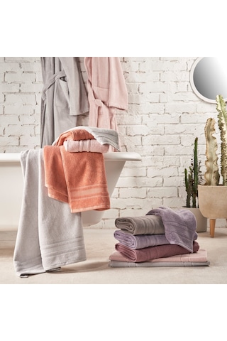 Linens Soft Pamuk 85x150 Cm Banyo Havlusu Gri 001