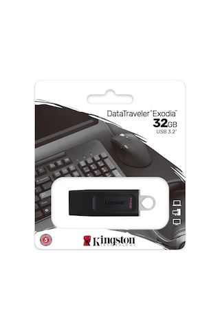Kingston 32 GB Exodia USB3.2 Gen.1 USB Bellek