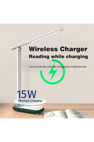 Cbtx Tb-76swk Masa Lambası Göz Bakımı Dokunmatik Kontrol Led Masa Lambası, 15w Kablosuz Şarj Fonksiyonlu