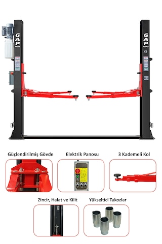 4 Ton İki Sütunlu Tam Otomatik Hidrolik Lift - Gpl 102