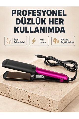 İyonik Saç Düzleştirici 220 C Isıya Kadar Çıkan, Led Göstergeli Ve Eşit Isı Dağılımlı Plaka Aklby-bsv Diğer