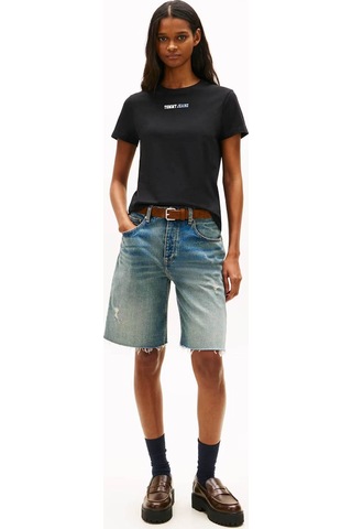 Tommy Jeans Kadın Tişört Dw0dw22277 Siyah