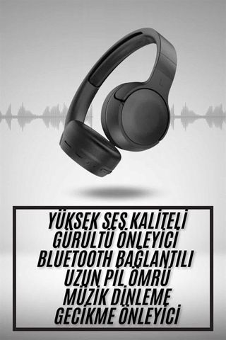 Yeni Nesil Kulak Üstü Bluetooth Kulaklık Type-c Girişli Yüksek Ses Kaliteli 1