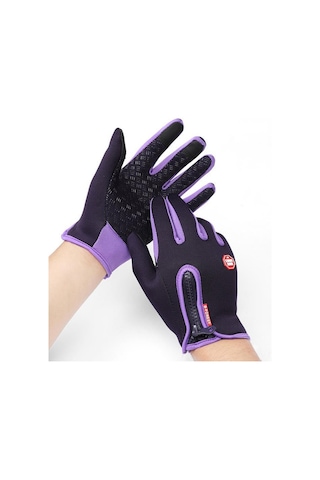 Vkemall Xl Turuncu Çift Katlı Renkli Reçmeli Outdoor Eldiveni - Kayak, Dağcılık, Bisiklet İçin Sıcak Tutucu, Anti-kayma, Su Ve Rüzgar Geçirmez, Dokunmatik Ekran Uyumlu Diğer