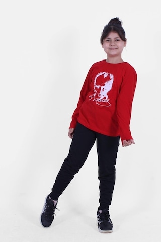Fyk Kids Atatürk Baskılı Imzalı Uzun Kollu Unisex Takım Kırmızı