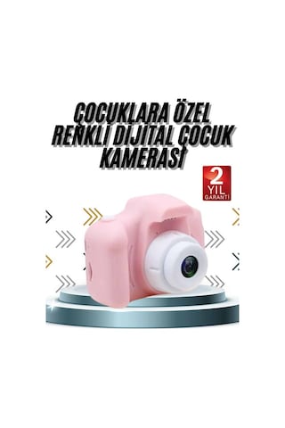 Çocuklara Özel Fotoğraf Ve Video Çeken Mini Çok Renkli Fotoğraf Makinesi