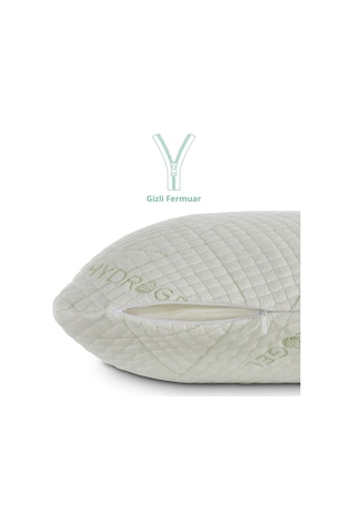 Rudu Hidrojel Hydrogel Yastık Kılıfı Visco Visko 60x40x14cm Beyaz - Yeşil