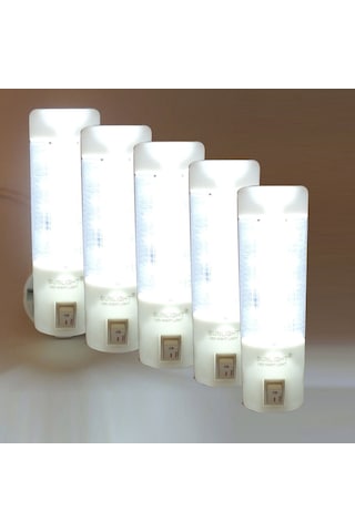 Uzun Led Gece Lambası 0,5W Tasarruflu Işıklı Fişli Düğmeli 5 Adet(503909284) Çok Renkli