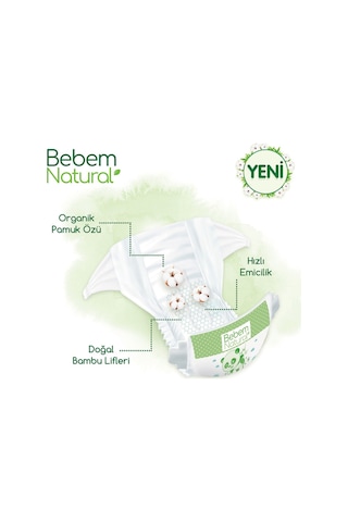 Bebem Natural Bebek Bezi 2 Beden Mini Avantajlı Paket 168 Adet