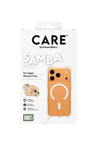 Care By Panzerglass Fashionable Apple Uyumlu iPhone 17 Pro Samba Transparent Beyaz Magsafe Kılıf