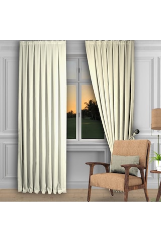 Krem Ada Fon Perde Normal Pile 1'e 2,5 Pile-krem Krem