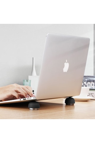 Ximistore9 Laptop Mikro Mantar Stantı: Taşınabilir Masaüstü Yüksekleyici Soğutucu, Siyah, Dayanıklı Ve Kompakt