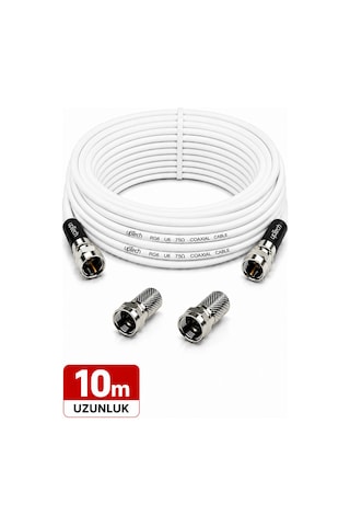 Uptech Hd Uydu Anten Kablosu 10 Metre F Konnektörlü Full Hd 4k Tv Kablosu