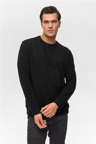 Süvari Siyah Regular Düz Bisiklet Yaka Sweatshirt Sw2013700013-s09 Siyah