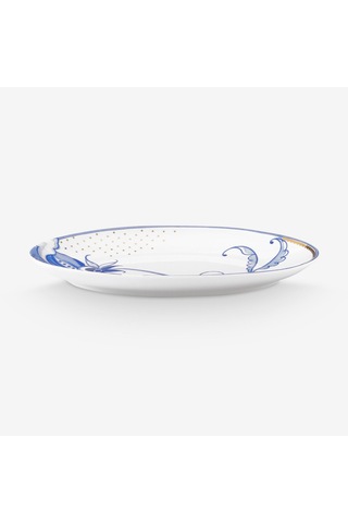 Beyaz Porselen Servis Tabağı 25,5x16,5 Cm