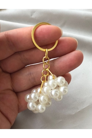 İnci Top Salkım Anahtarlık,20 Adet Set Boncuk Toplu,söz,nişan,bride,nikah,doğumgünü Hediyelik