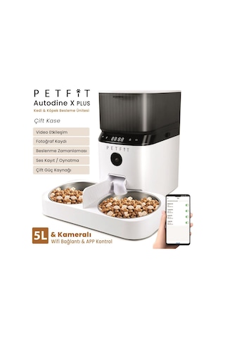 Groove Ti+wi-fi Akıllı Otomatik Kedi Tuvaleti Kahverengi + Petfit Autodine X Plus 5l Wi-fi Kameralı Akıllı Otomatik Mama Kabı Besleme Ünitesi Bundle