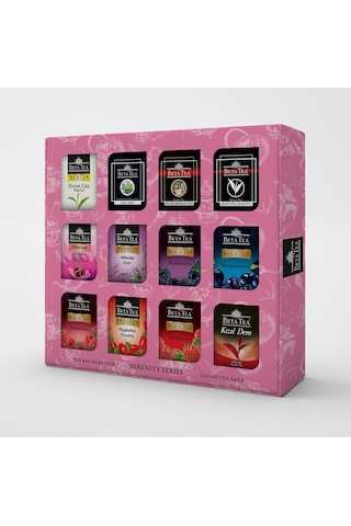 Beta Tea Hediyelik Çay Çeşitleri 60'lı Karışık Kutu, Serenity Series 12x5 Adet Siyah Çay, Beyaz Çay Ve Bitki Çayları