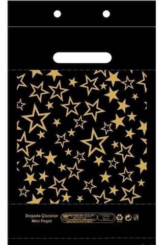 Baskılı Blok Poşet Siyah 26X38 Cm No 2- 500 Adet